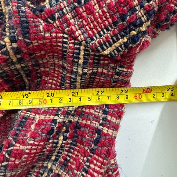 Vintage USA Appleseeds Red Plaid Overcoat Open Front Size 18 - Picture 6 of 7